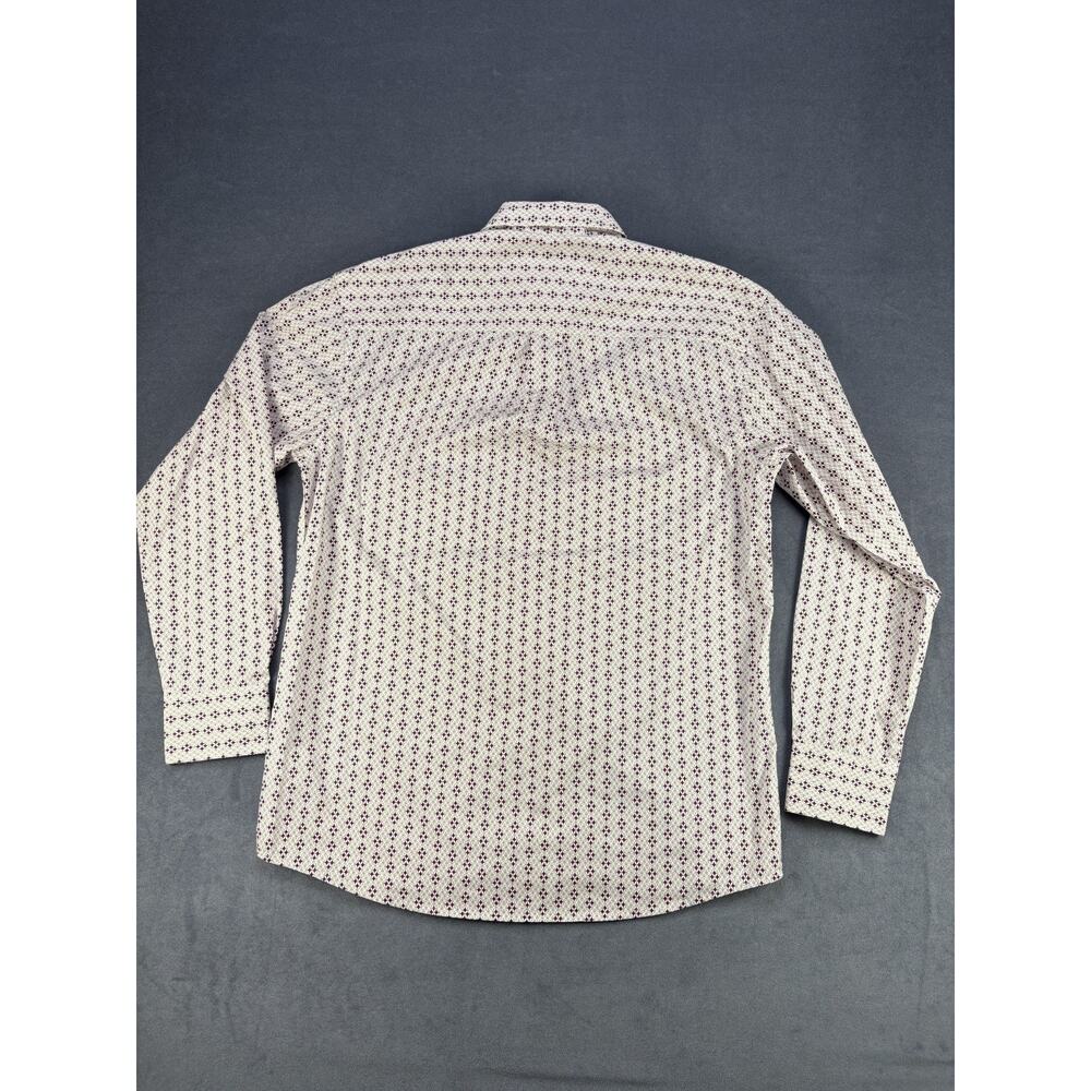 Wrangler Western Cowboy Button Down Shirt Red/White Mens Med - Picture 8 of 9